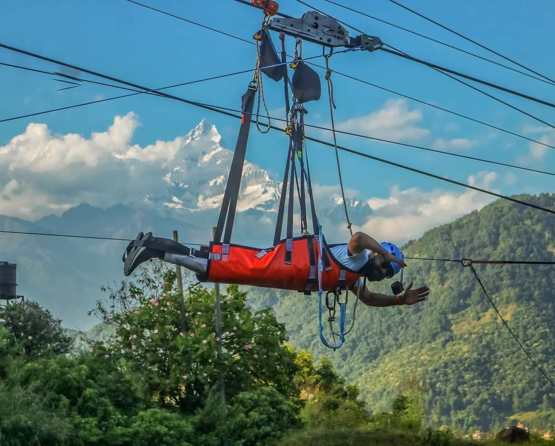 Superman Zipline opens in Pokhara.